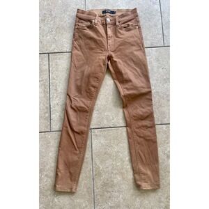 Hudson Nico Super Skinny Jeans Size 26 Brown Stretch Mid Rise Designer Denim